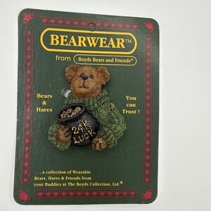 Boyds Bears BearWear Pin 24K Luck St. Patrick's Day Vintage